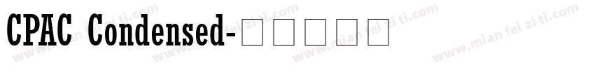 CPAC Condensed字体转换